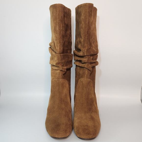 Johnston & Murphy Tan Suede Charlotte Slouch Boots Women's Size 8.5 M NWT - Picture 2 of 9